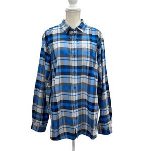NWT COLUMBIA Vapor Ridge lll Mens Long Sleeve Plaid Button Down Shirt Size L